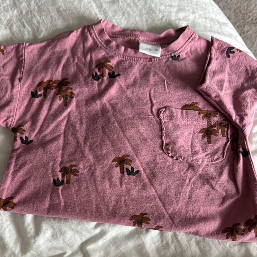 Pink Beach Theme Graphic Tee Toddler